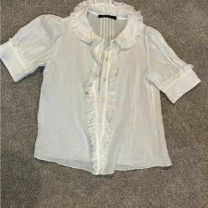 Zara Woman White collared shirt